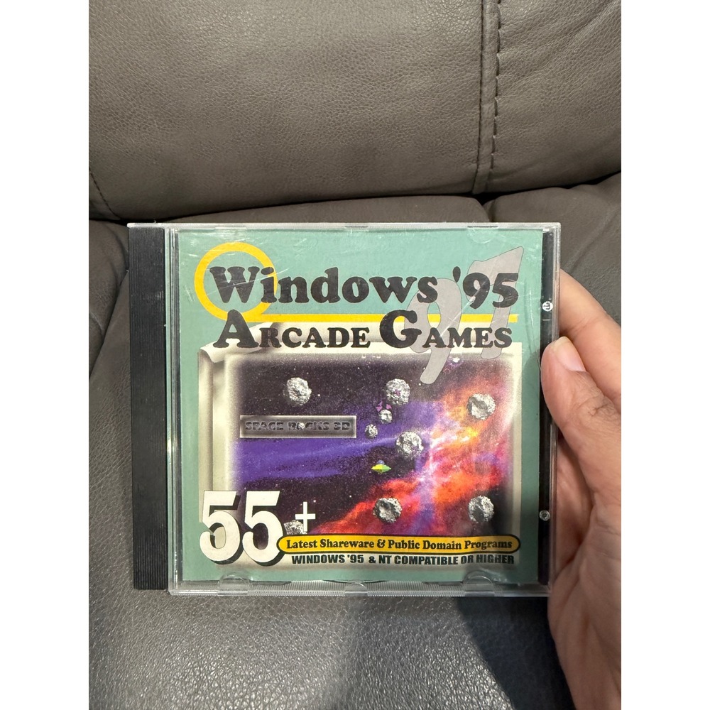 Vintage Windows 95 Arcade Games 97 PC CD-ROM 55+ Shareware Games Rocelco 1997